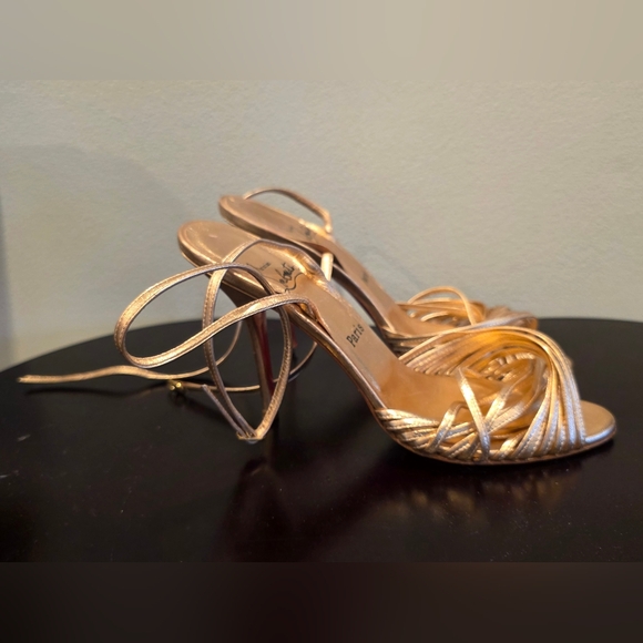 SALE Christian Louboutin Rose Gold Heels - Picture 5 of 16